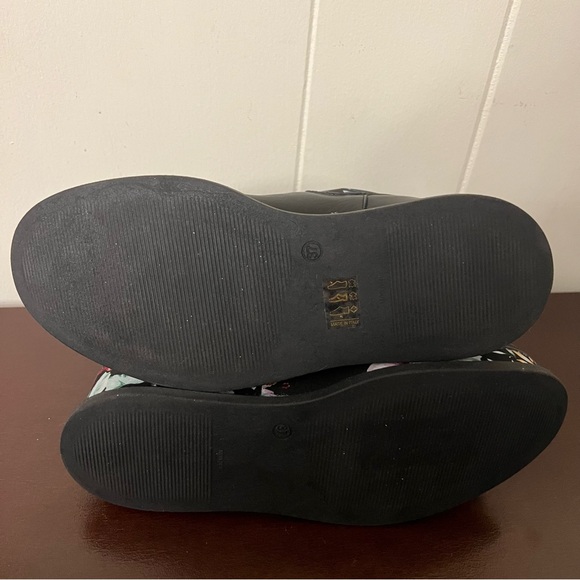 PIERRE DARRE Italian Leather Floral Chunky Platform Ankle Boots Y2K New - Picture 9 of 12